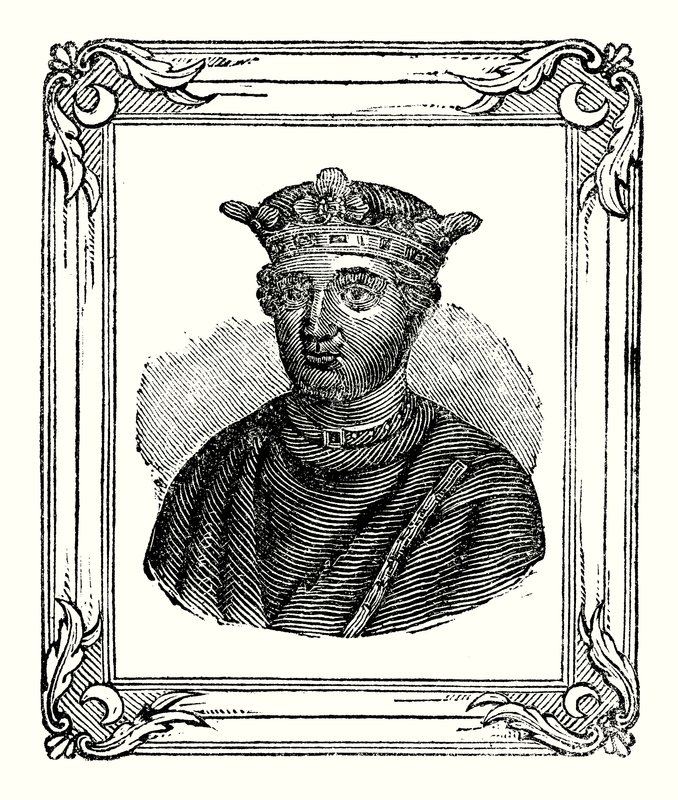 Henrique II nasceu em 1131, foi coroado em 1154 e morreu em 1189 (gravura) de English School