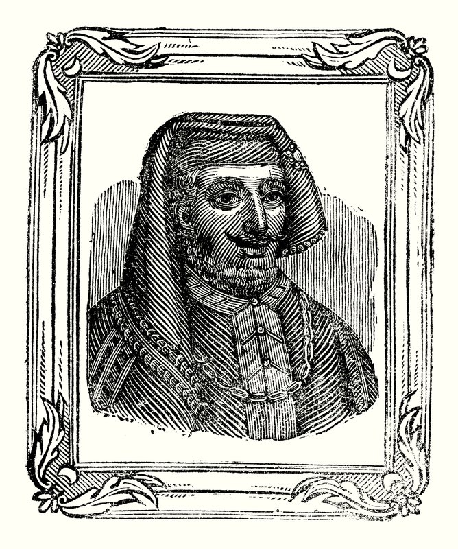 Henrique IV nasceu em 1366, foi coroado em 1399, e morreu em 1413 (gravura). de English School