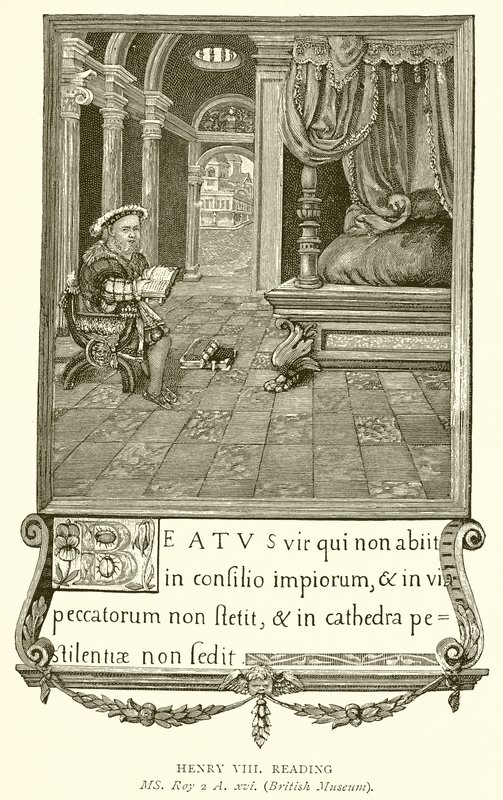 Henry VIII lendo de English School