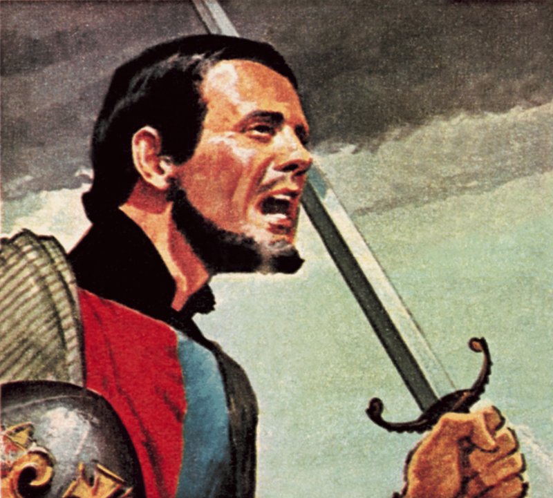 Henry V no cerco de Harfleur na França de English School