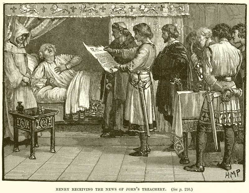 Henry recebendo a notícia de Johns Treachery de English School