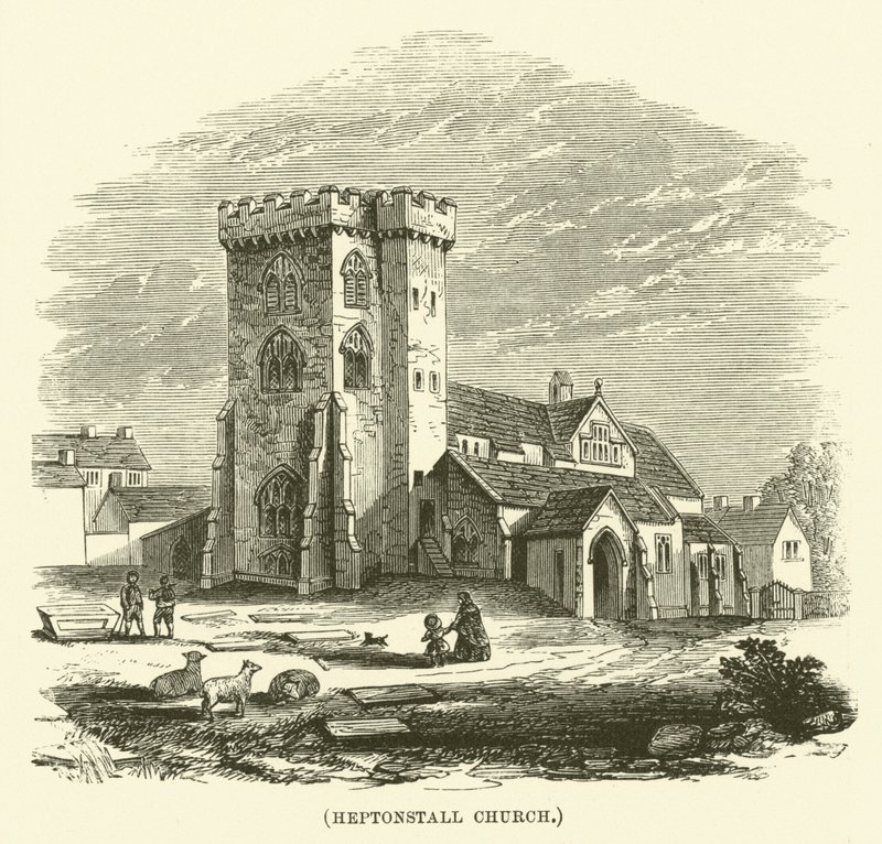 Igreja de Heptonstall (gravura) de English School
