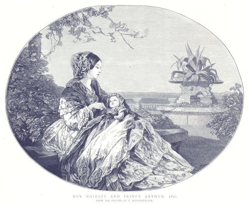 Sua Majestade e Príncipe Arthur, 1850 de English School