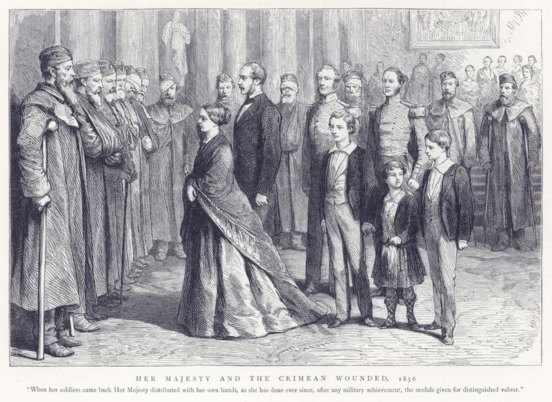 Sua Majestade e a Criméia Ferida, 1856 de English School