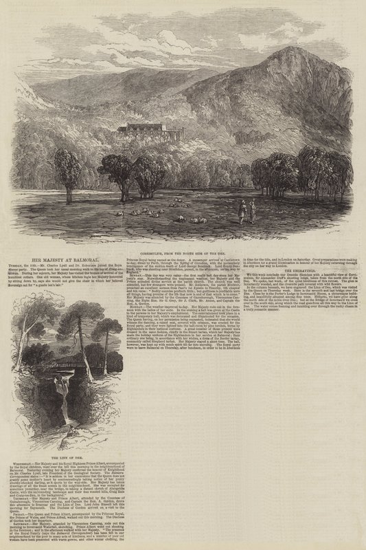 Sua Majestade em Balmoral (gravura) de English School