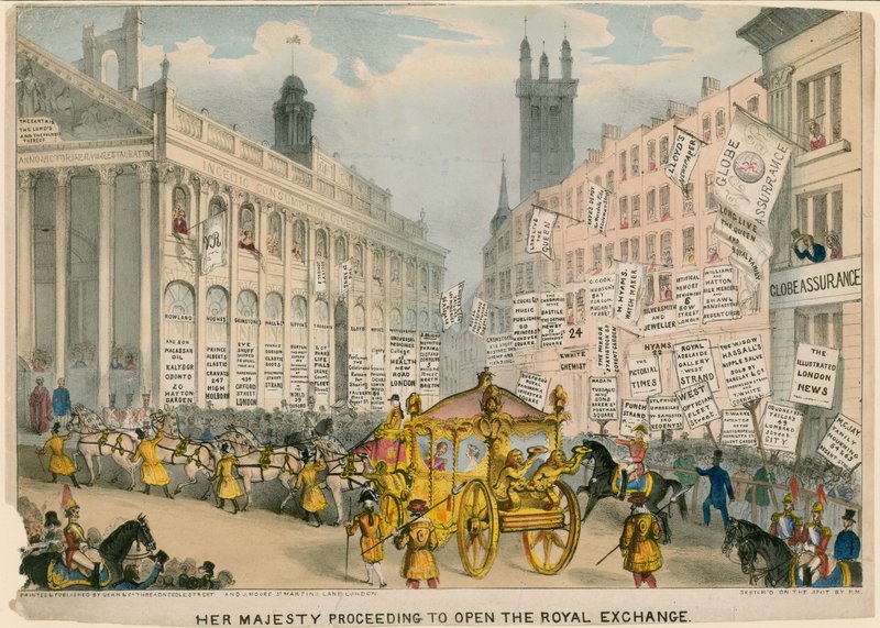 Sua Majestade continua a abrir o Royal Exchange, em Londres de English School