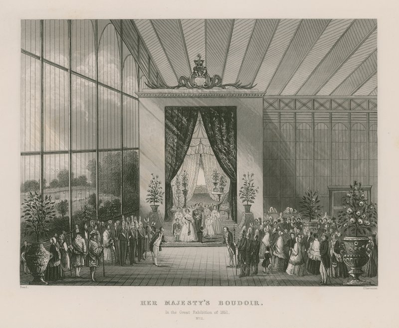 Sua Majestade Boudoir na Grande Exposição de 1851 de English School
