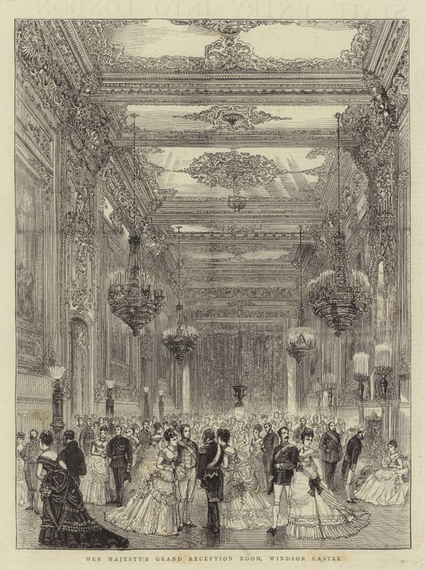 Grande Sala de Recepção de Sua Majestade, Castelo de Windsor (gravura) de English School