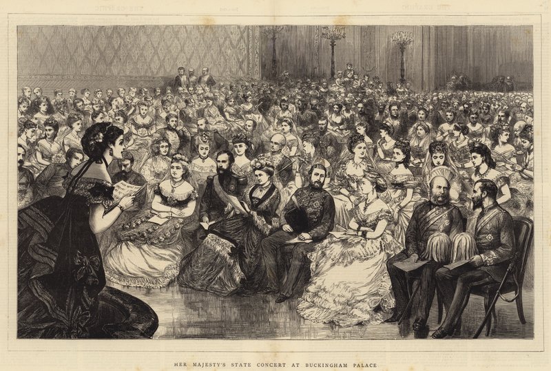 Concerto de Estado de Sua Majestade no Palácio de Buckingham (gravura) de English School