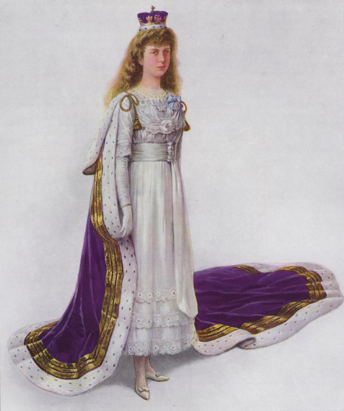 Sua Alteza Real Princesa Maria em Coroação Robe de English School