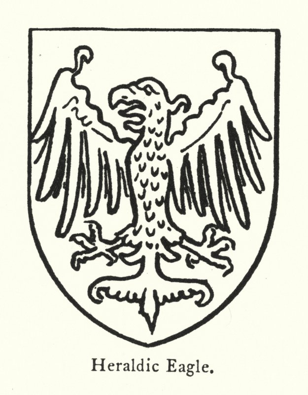 Heraldic Eagle (gravura) de English School