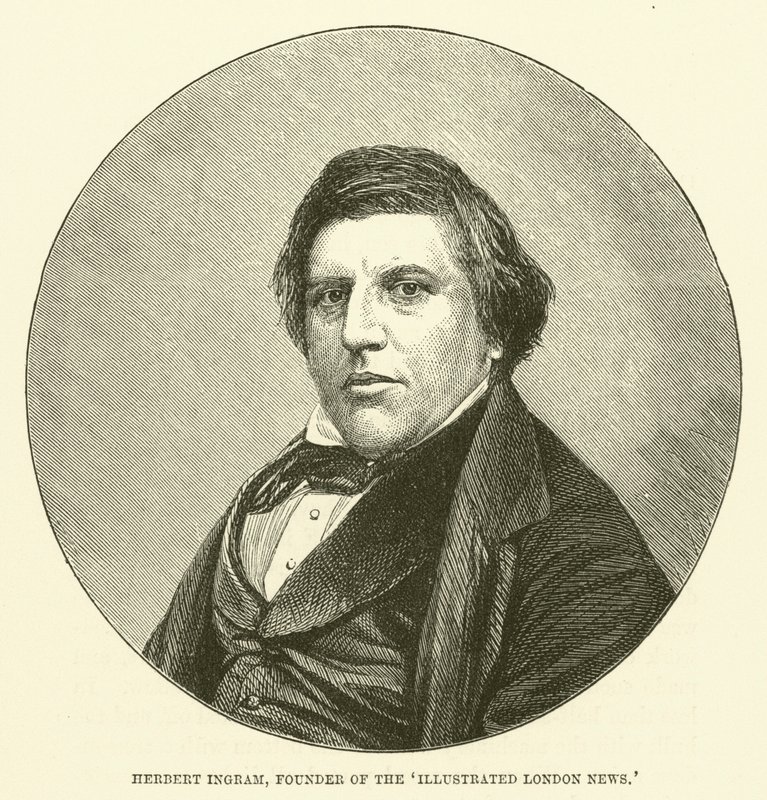 Herbert Ingram, fundador da Illustrated London News (gravura) de English School
