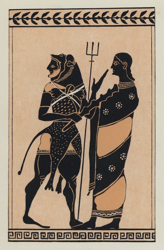 Hércules e Poseidon (litografia a cores) de English School