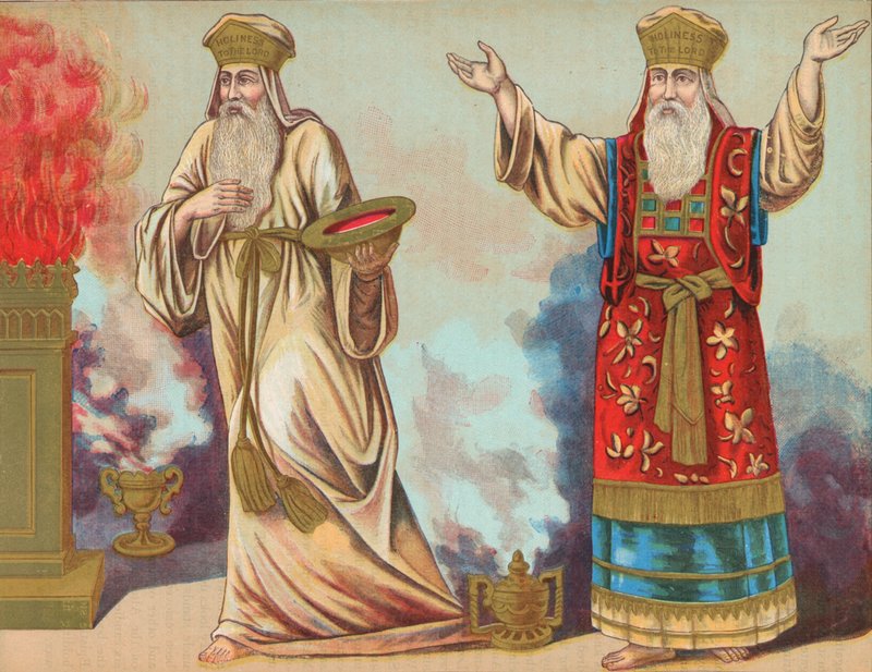 Sumo Sacerdote em &39;roupões de linho&39;. Sumo Sacerdote em &39;vestes de beleza e glória&39; de English School