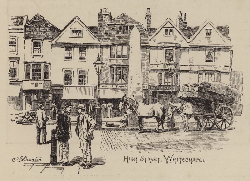 High Street, Whitechapel (gravura) de English School
