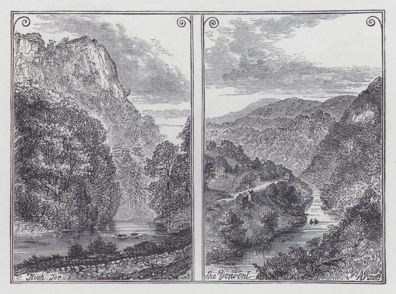 High Tor, The Derwent (gravura) de English School