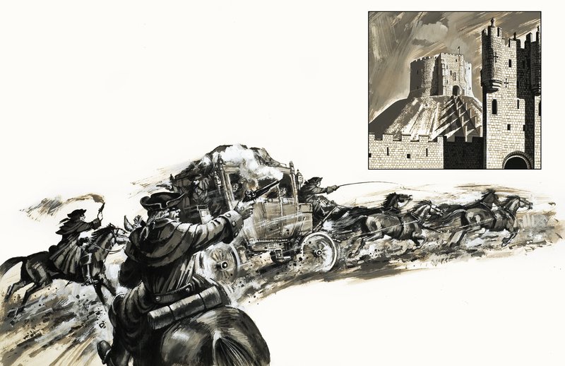 Highwaymen dar perseguição a um treinador de English School