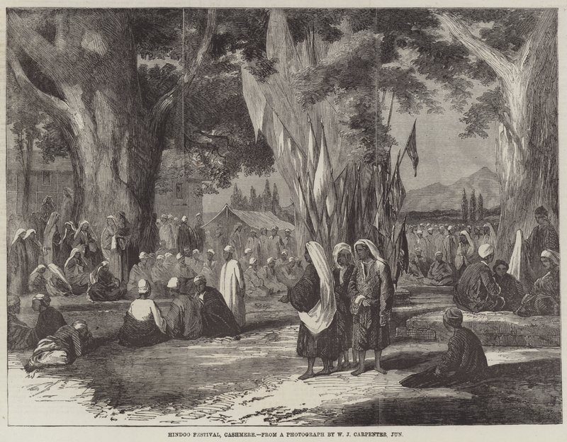 Festival Hindoo, Cashmere (gravura) de English School