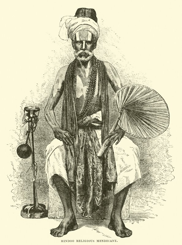 Hindoo mendigo religioso de English School
