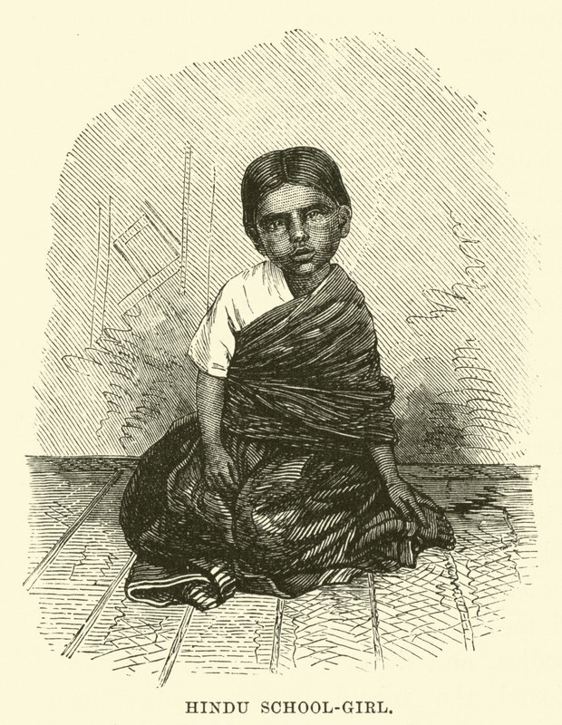 Menina-escola hindu de English School