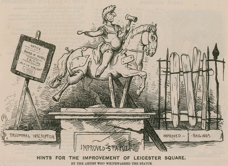 Dicas para a melhoria da Leicester Square pelo artista que pintou a estátua de English School
