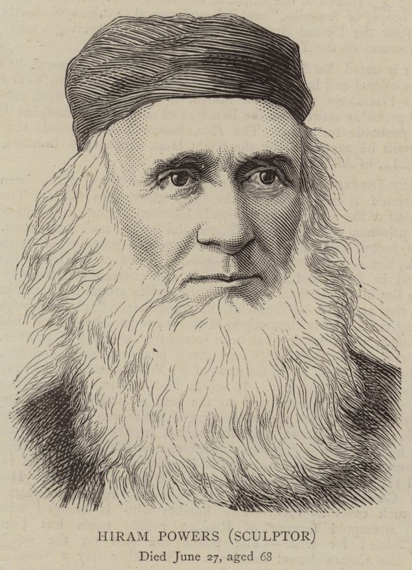 Hiram Powers, Escultor (gravura) de English School