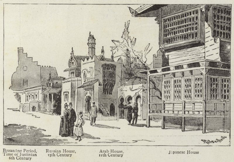 História das moradias humanas na exposição de Paris de English School