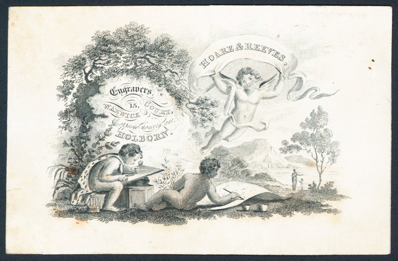 Hoare & Reeves, gravadores, cartão comercial de English School
