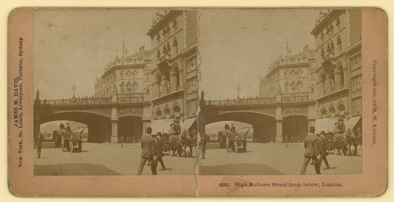 Viaduto de Holborn; fotografia de English School
