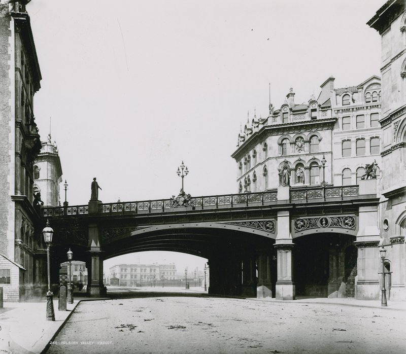 Viaduto de Holborn; fotografia de English School