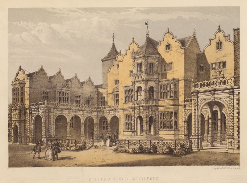 Holland House, Middlesex (aquatint) de English School