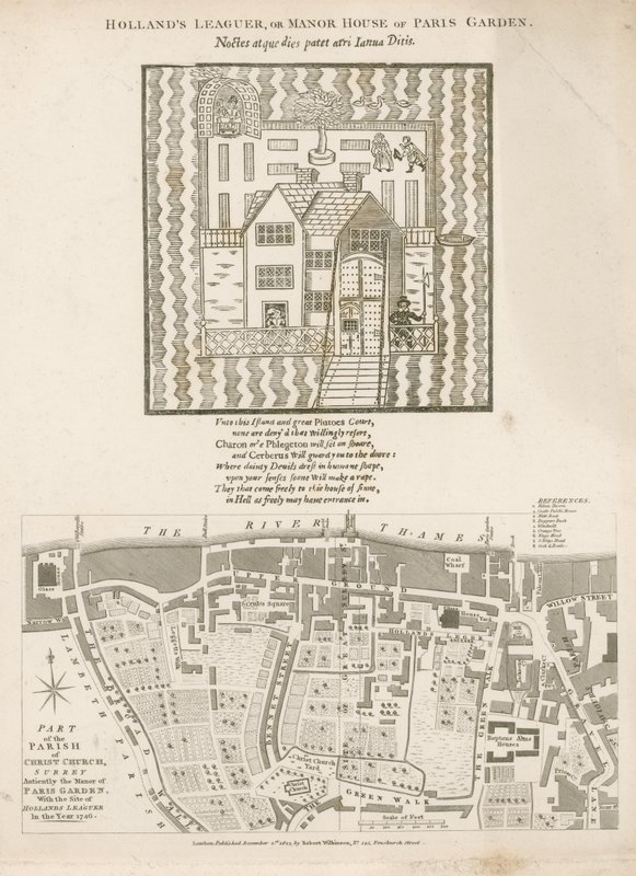 Hollands Leaguer, ou casa senhorial do jardim de Paris, Christ Church, Surrey de English School