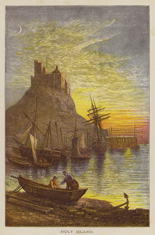Ilha Santa (gravura colorida) de English School