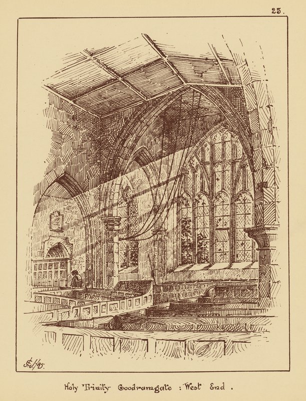 Holy Trinity Goodramgate, West End (litografia) de English School