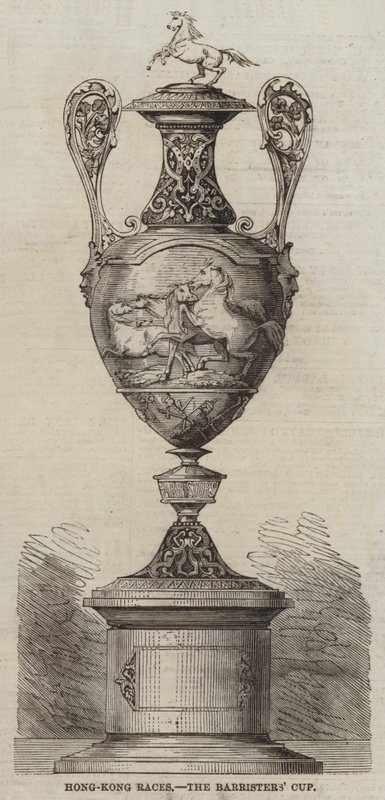 Hong-Kong Races, a Taça dos Barristers (gravura) de English School