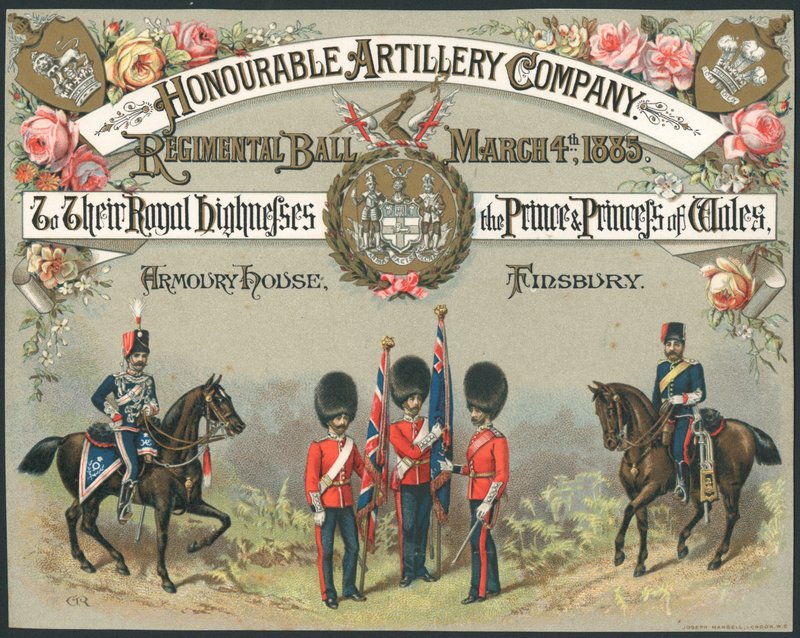 Honorável Artillery Company, Regimental Ball, 4 de março de 1885 de English School