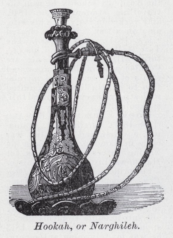 Hookah, ou Narghileh (litho) de English School