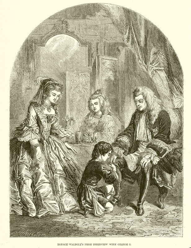 Primeira entrevista de Horace Walpole com George I de English School