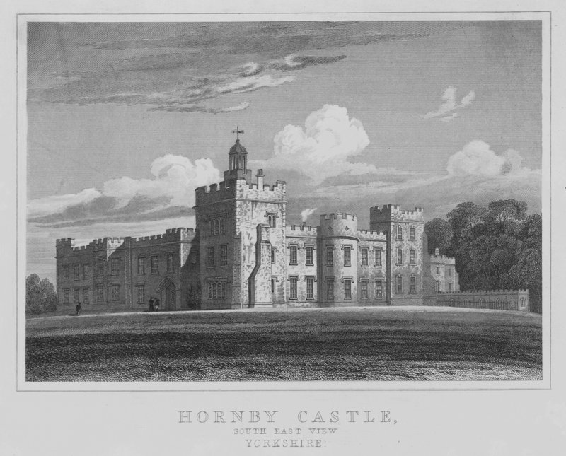 Hornby Castle, South East View, Yorkshire (gravura) de English School