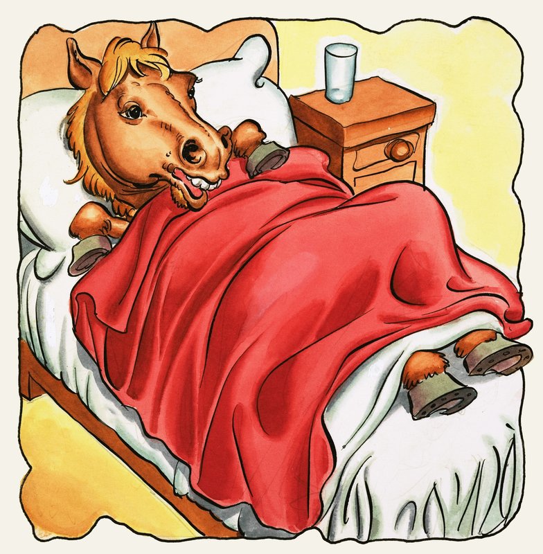 Cavalo na cama de English School