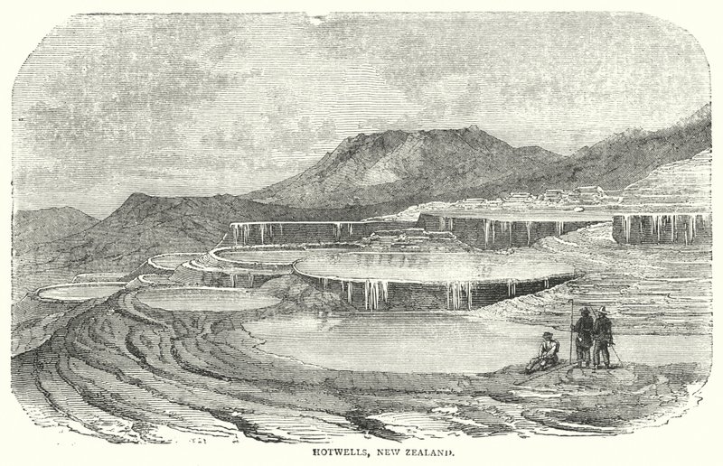 Hotwells, Nova Zelândia (gravura) de English School