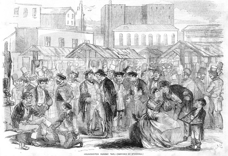Houndsditch Sunday Fair, Londres de English School