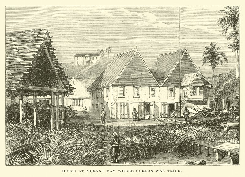 Casa em Morant Bay, onde Gordon foi julgado de English School