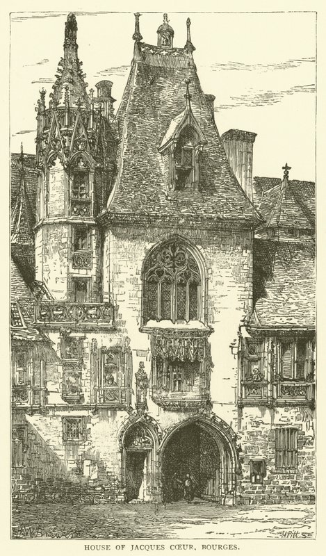 Casa de Jacques Coeur, Bourges (gravura) de English School
