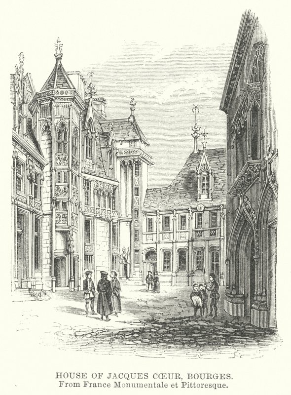 Casa de Jacques Coeur, Bourges (gravura) de English School