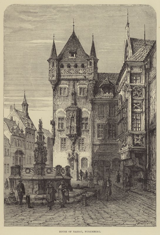 Casa de Nassau, Nuremberga (gravura) de English School