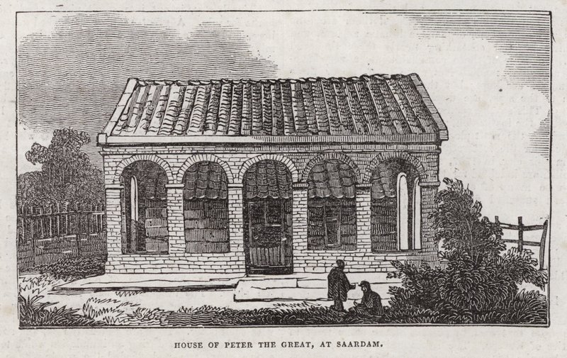 Casa de Pedro O Grande, Saardam (gravura) de English School