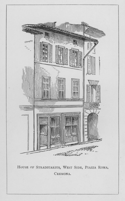 Casa de Stradiuarius, West Side, Piazza Roma, Cremona (gravura) de English School