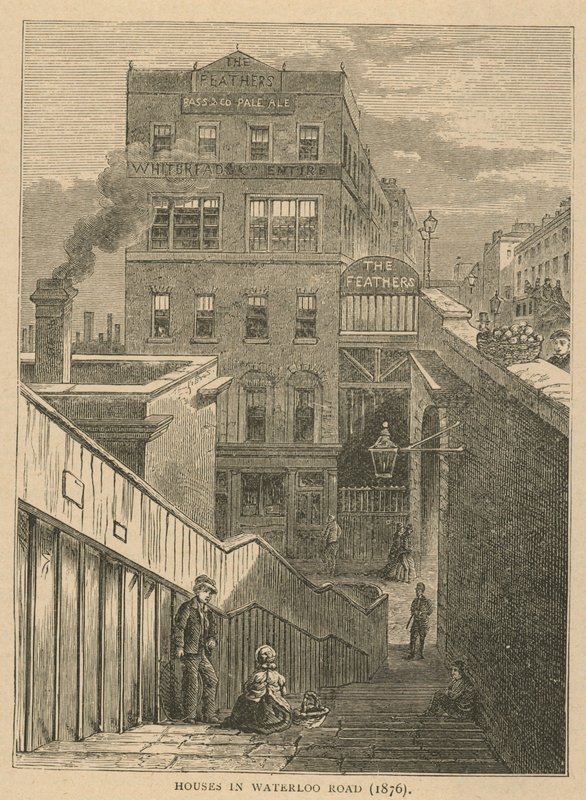 Casas em Waterloo Road, 1876 de English School