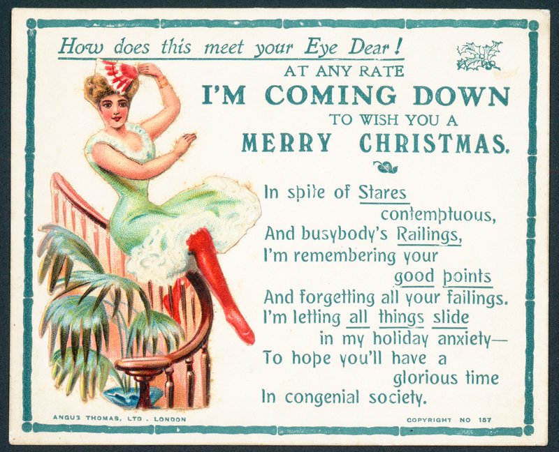 Como isso encontra o seu olho - Cartão de Natal vitoriano de English School